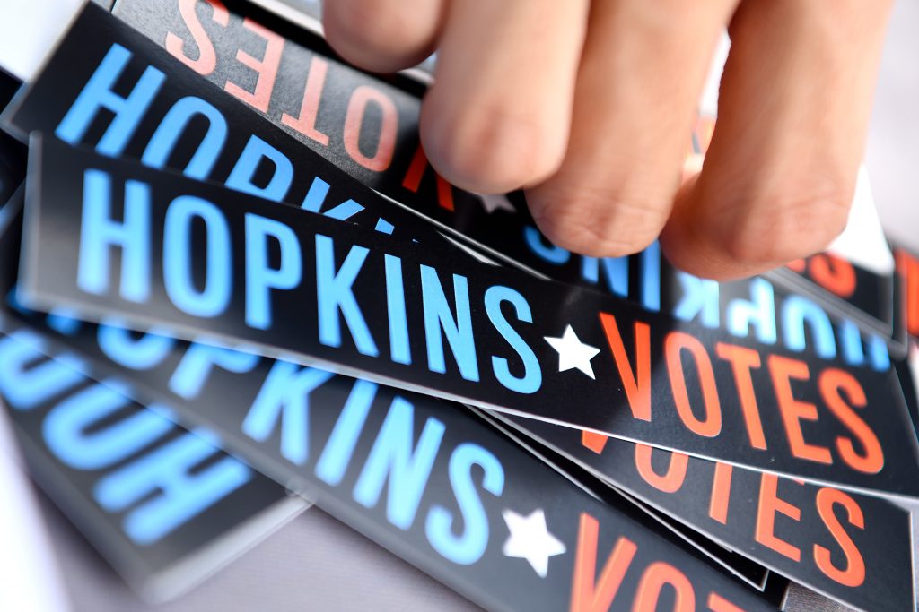 Hopkins Votes stickers