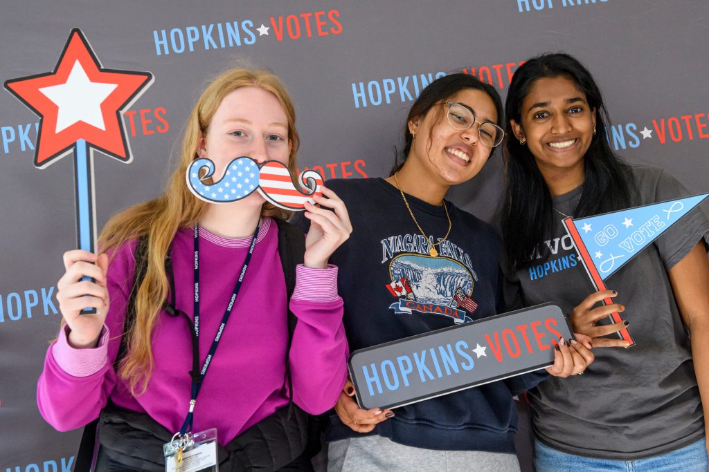 Hopkins Votes background and photo props