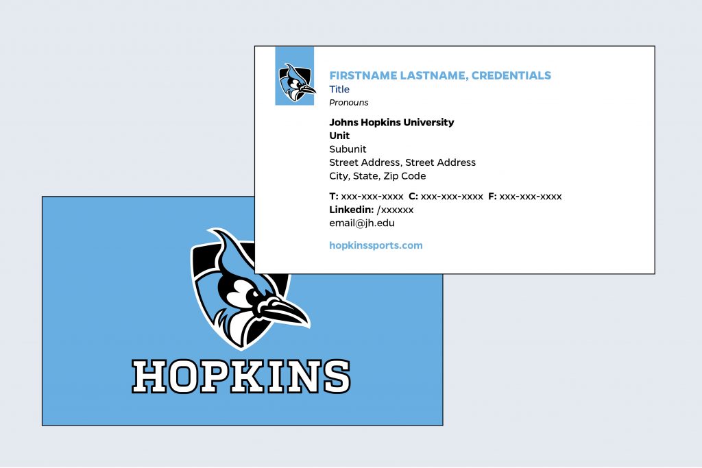 Athletics business card design