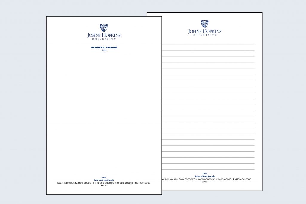 Lined and unlined notepads