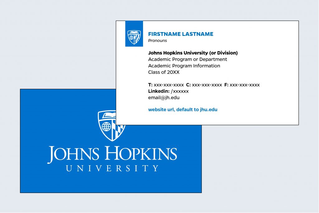 Student and alumni business card design