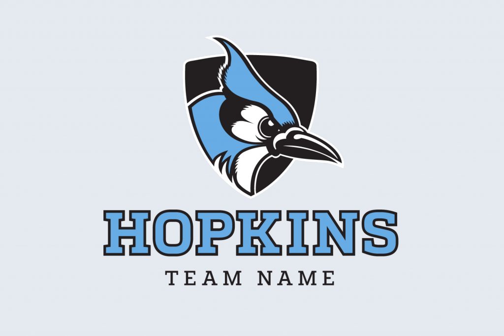 Hopkins Athletics logo with the team name below it