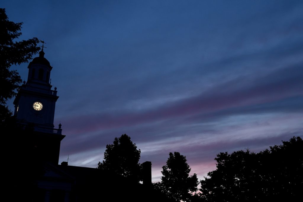 Homewood campus at dusk