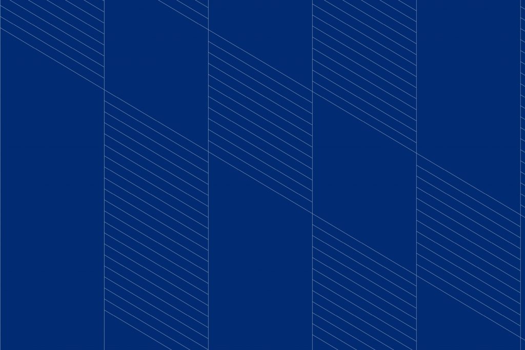 Baltimore diagonal line crest pattern on heritage blue background