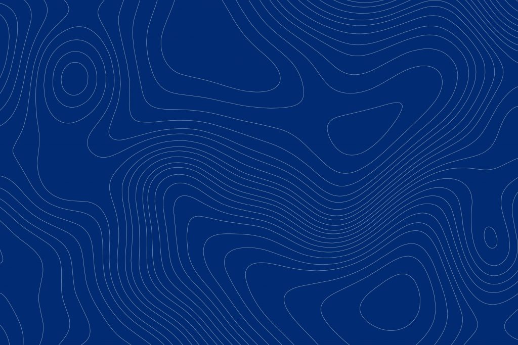 Topographic map pattern on heritage blue background