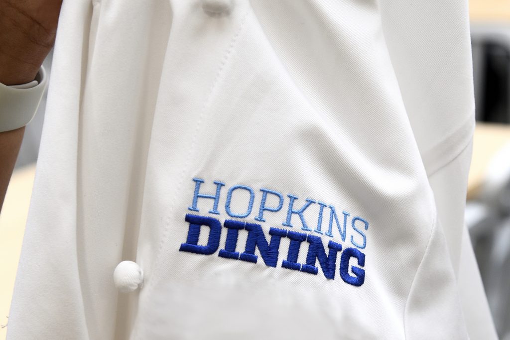 Hopkins Dining uniform sleeve