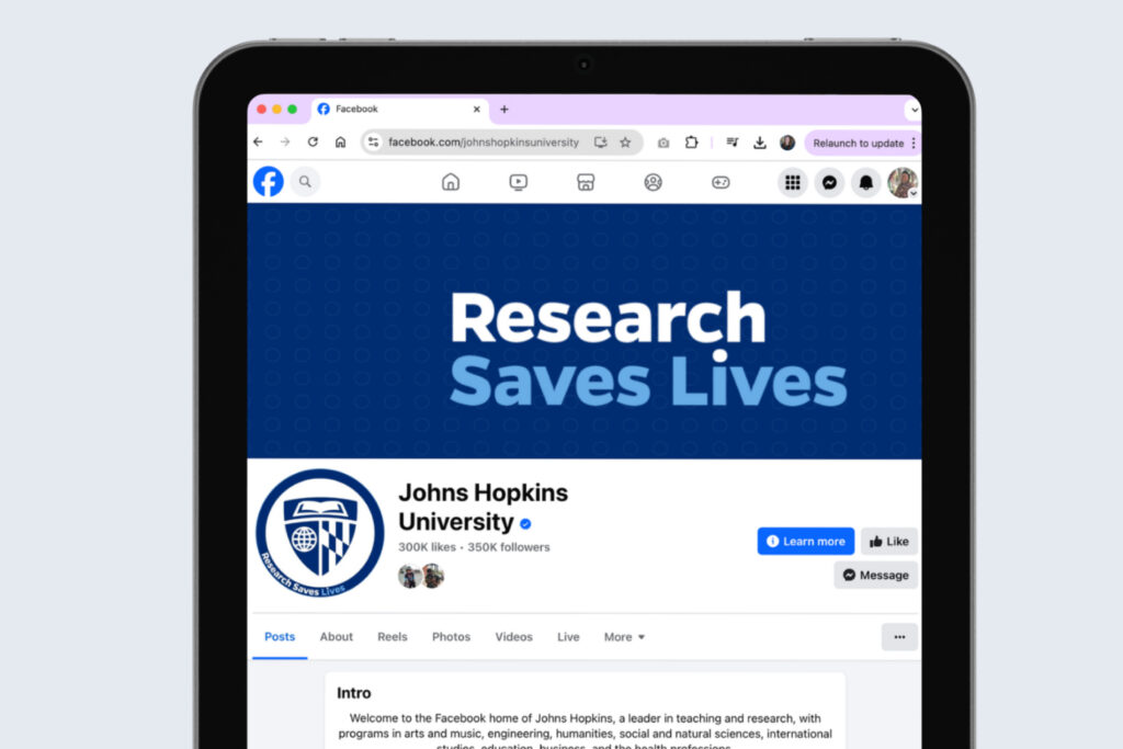 Research Saves Lives facebook banner and profile image