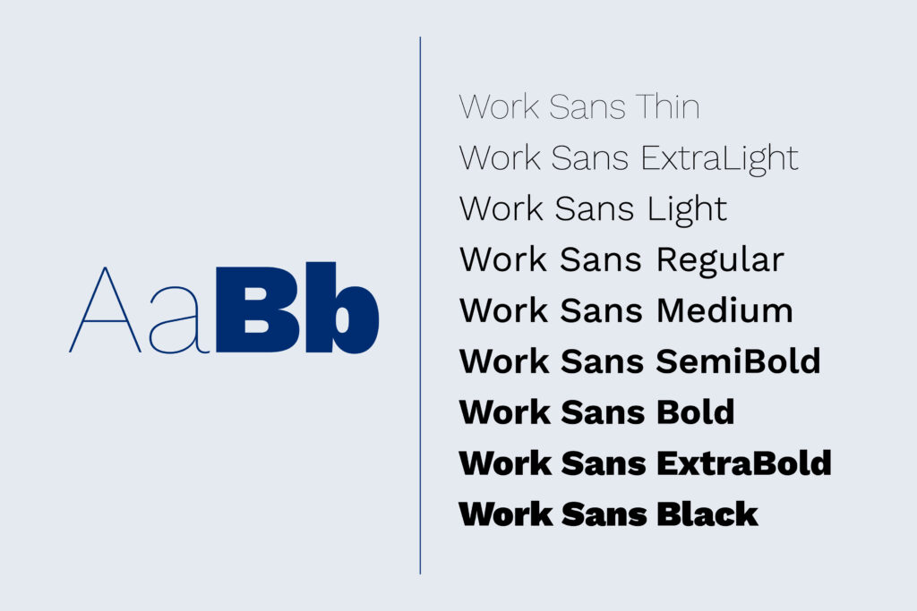 Work Sans type specimen