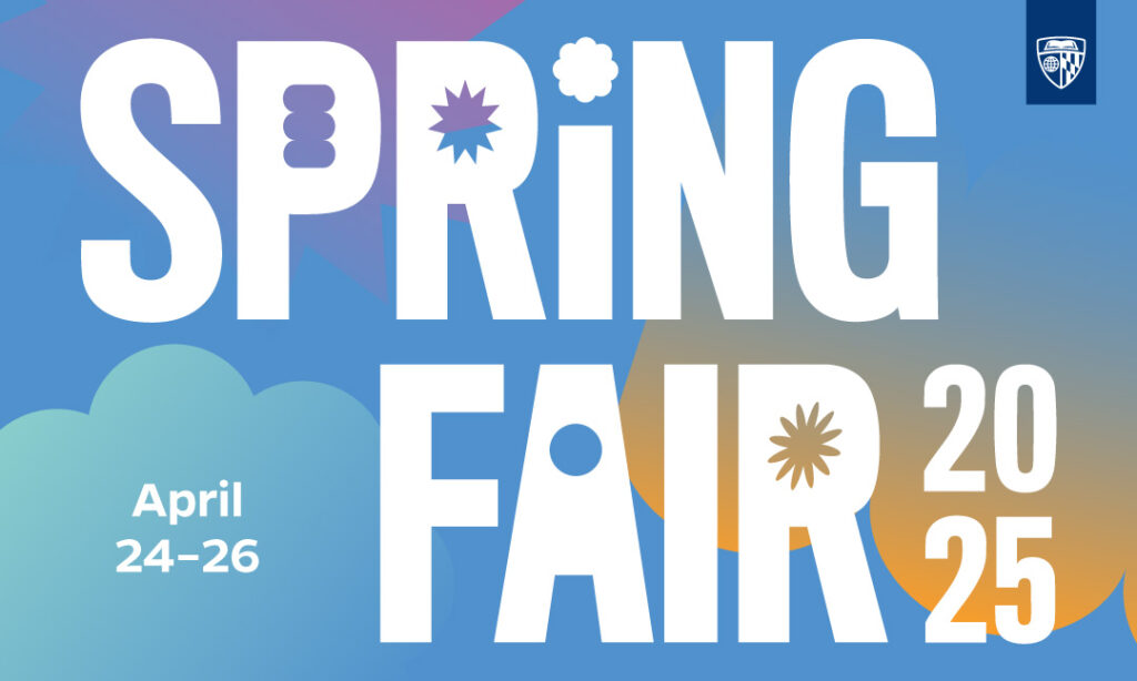 Spring Fair banner using Oswald with floral cut outs